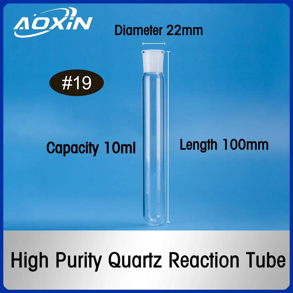 10 ml-Diameter 22mm x Length 100mm-Quartz reaction tube #19
