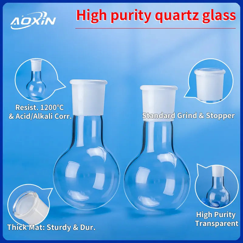 Flacon en quartz premium pour labo
