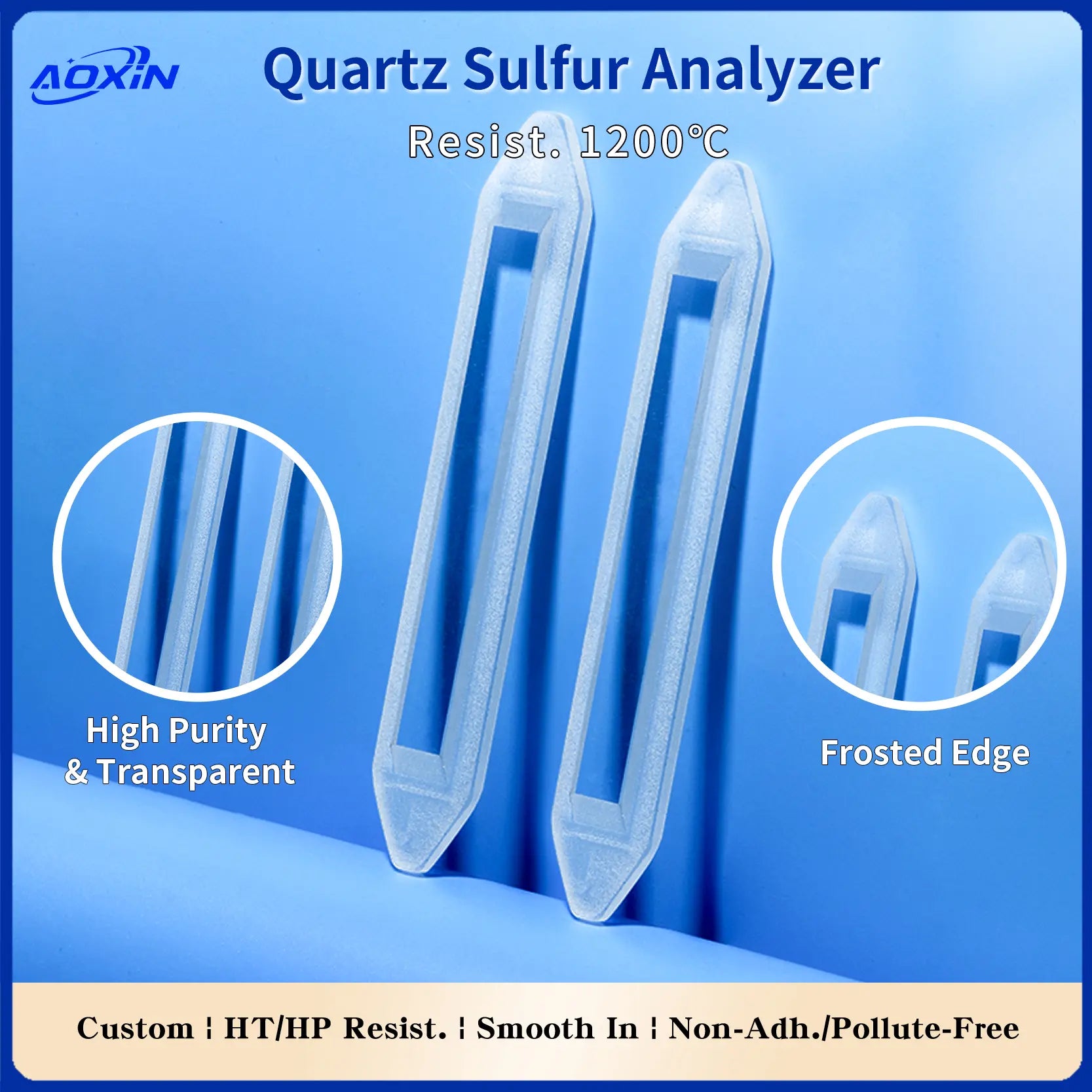 Quartz Boats for Sulfur Analyzers