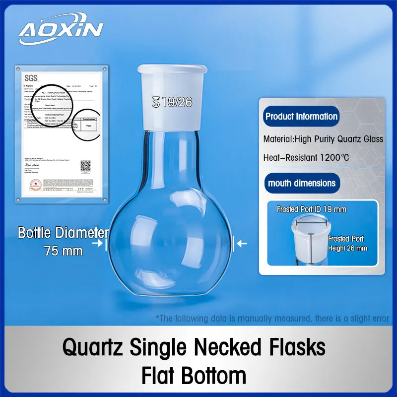 Flacon en quartz premium pour labo