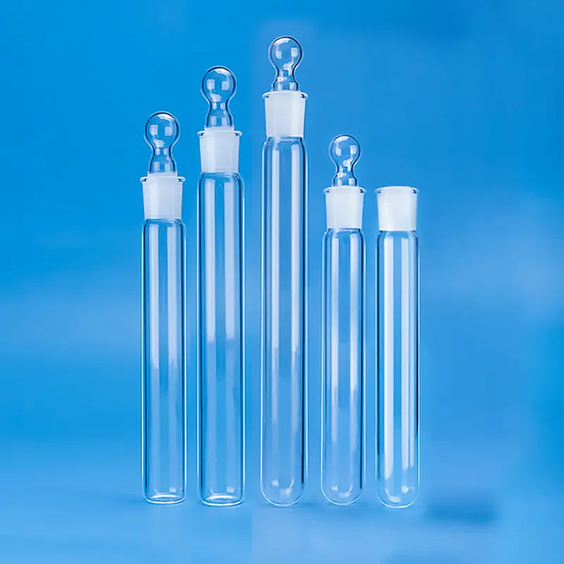 Tubes à essai en quartz pro avec bouchon