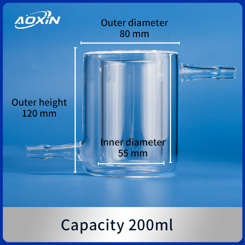 200ml-double-walled jacketed quartz reactor