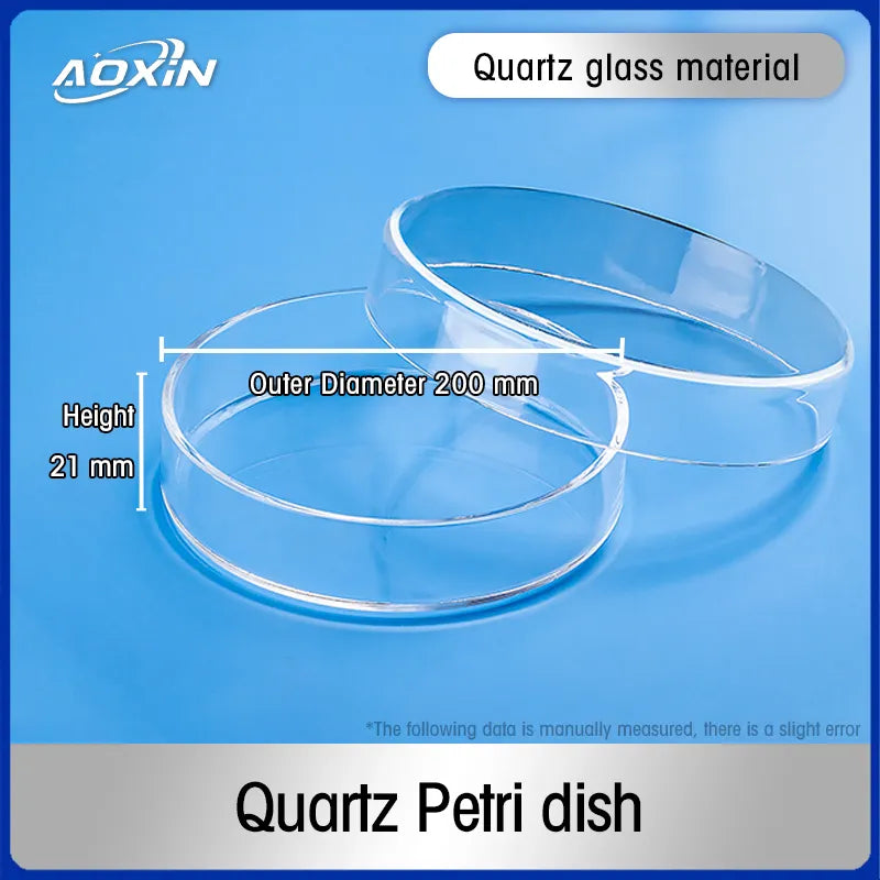 Diameter 200mm x Height 21mm-Quartz Petri Dish