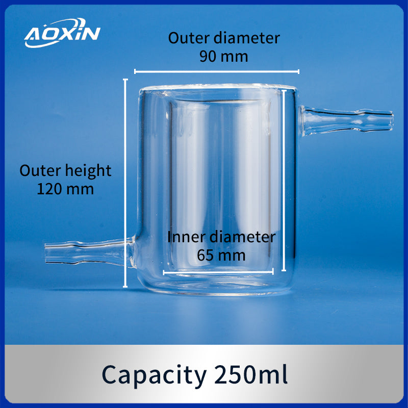 250ml-double-walled jacketed quartz reactor