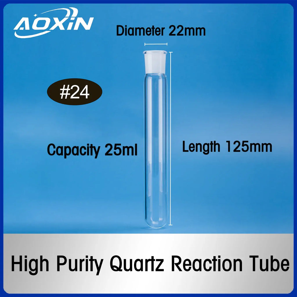 25 ml-Diameter 22mm x Length 125mm-Quartz reaction tube #24