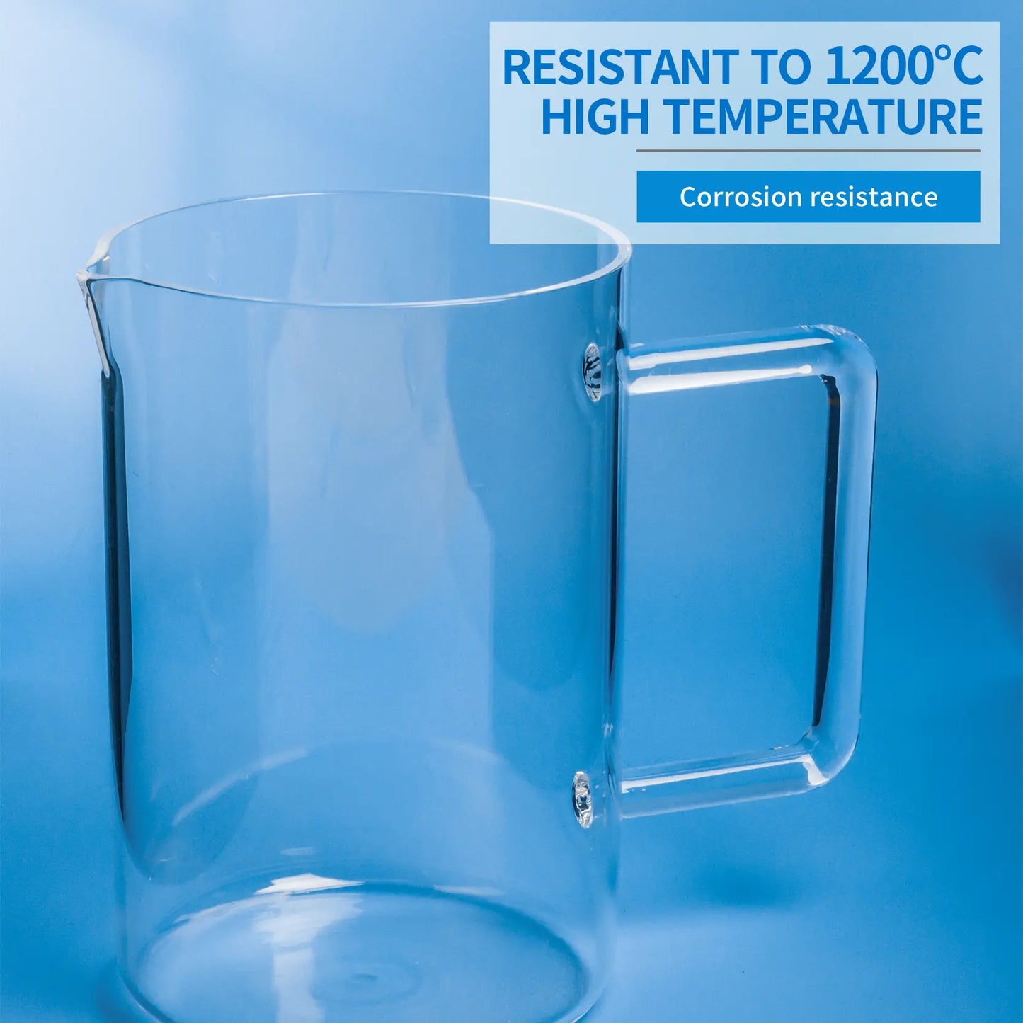 Quartz Glass Beaker with Handle for Safe Laboratory Operations