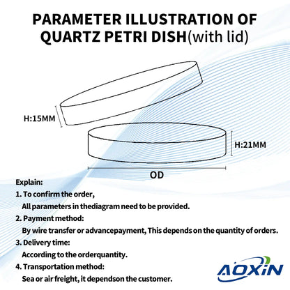 High-Purity Quartz Glass Petri Dishes