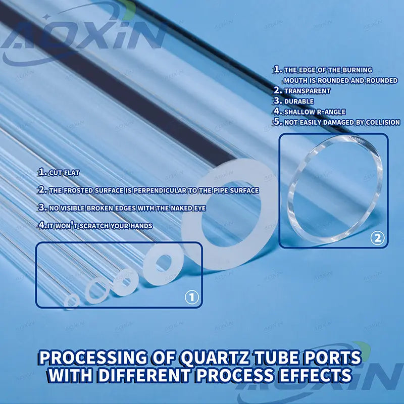 Large Diameter Fused Quartz Glass Tubing (25-200mm OD x 1200mm Long)