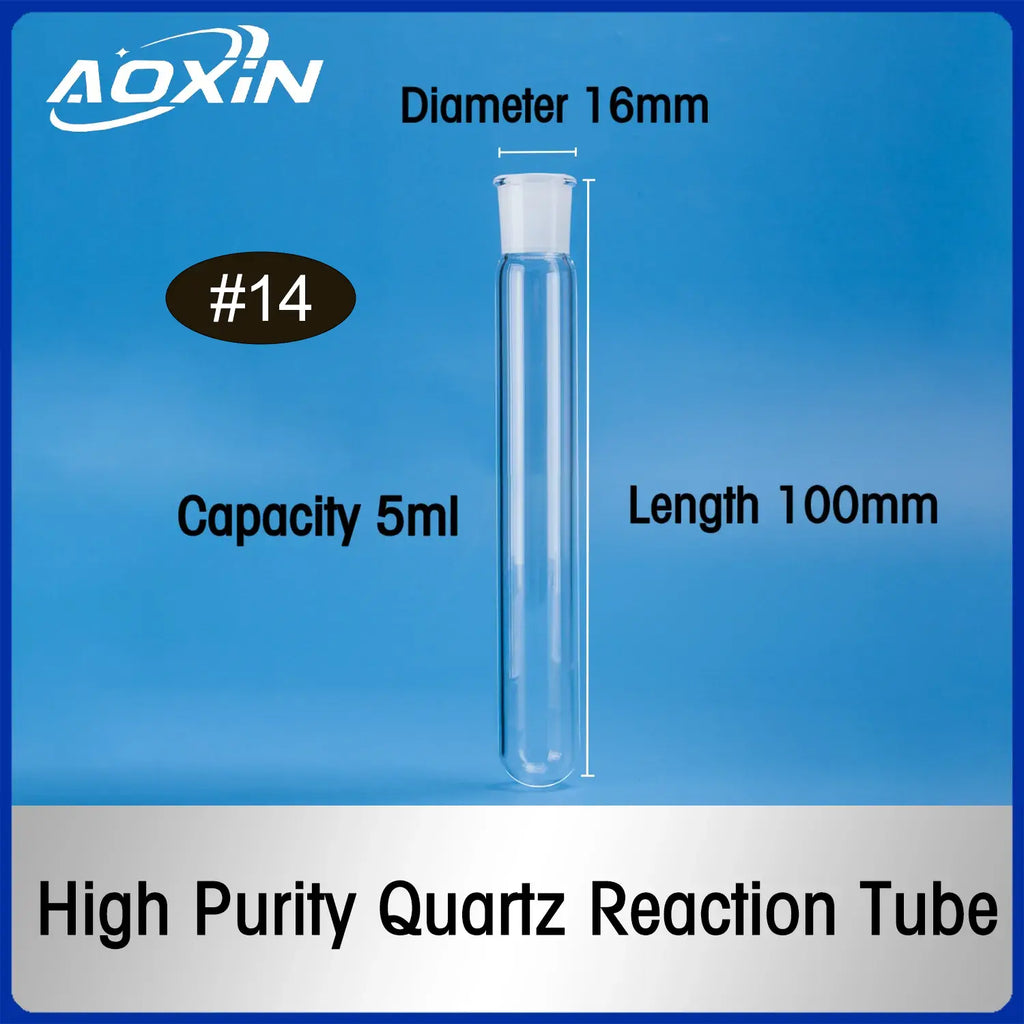 5 ml-Diameter 16mm x Length 100mm-Quartz reaction tube #14
