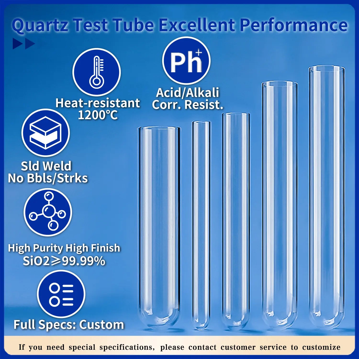 Tubes à Essai Quartz Pro | Labo Avancé
