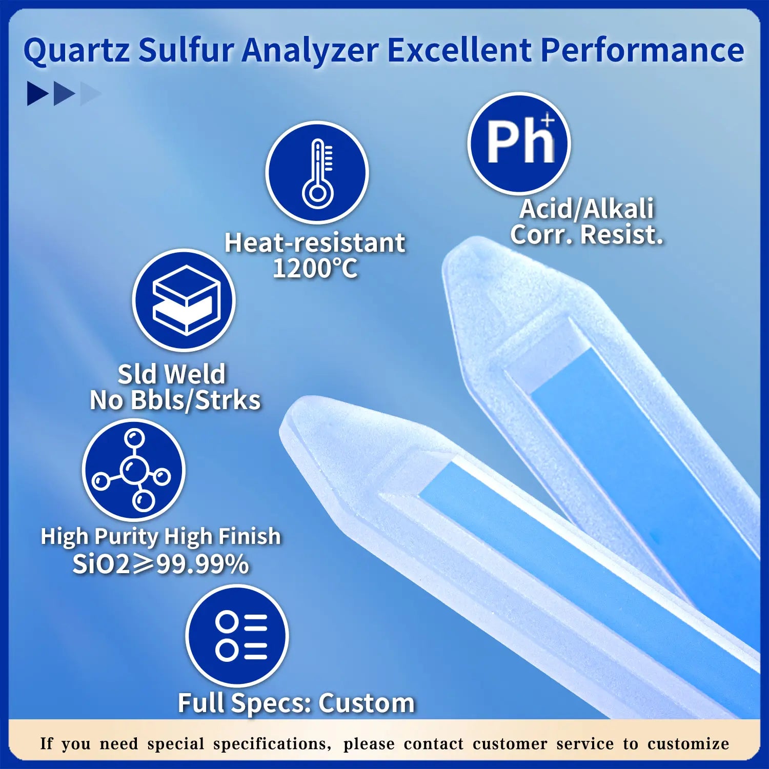 Quartz Boats for Sulfur Analyzers
