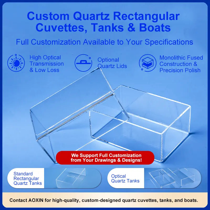 Cuve Quartz Carrée | Haute Précision | Industrie
