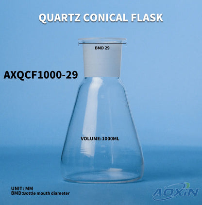 High-Purity Quartz Erlenmeyer Flasks