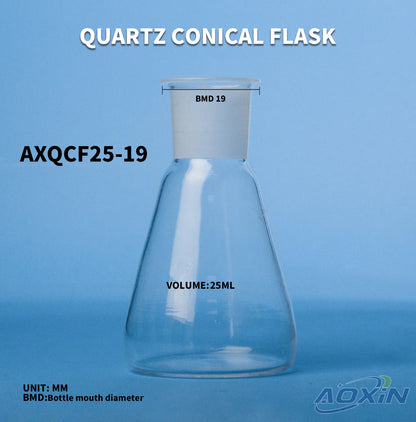 High-Purity Quartz Erlenmeyer Flasks