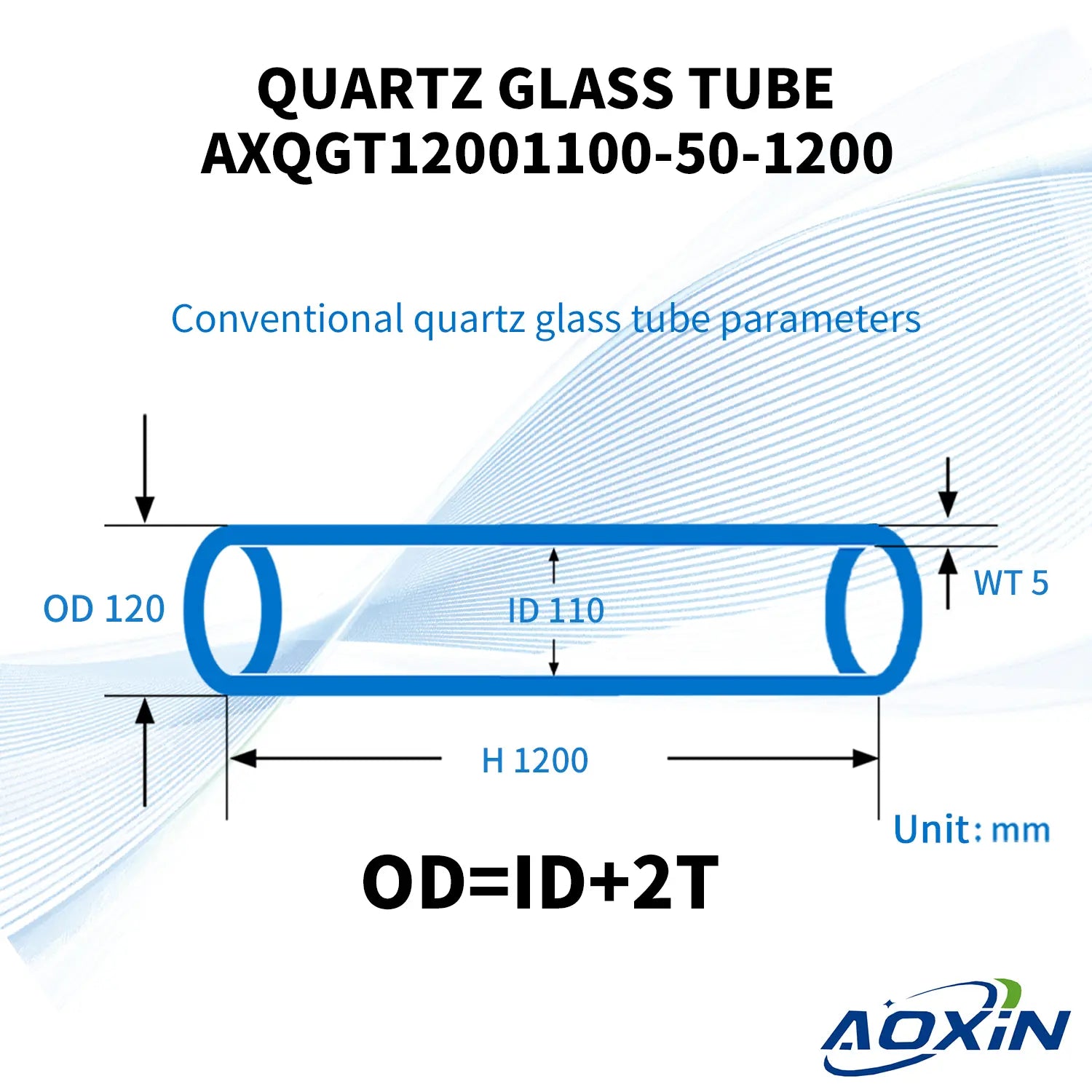 Large diameter quartz glass tube (25-200mm)