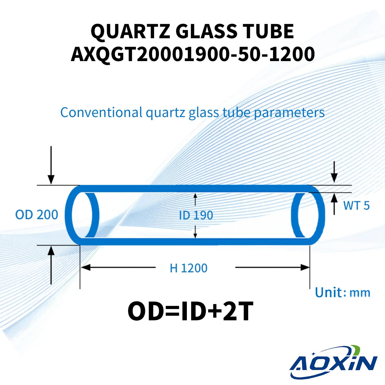 Large diameter quartz glass tube (25-200mm)