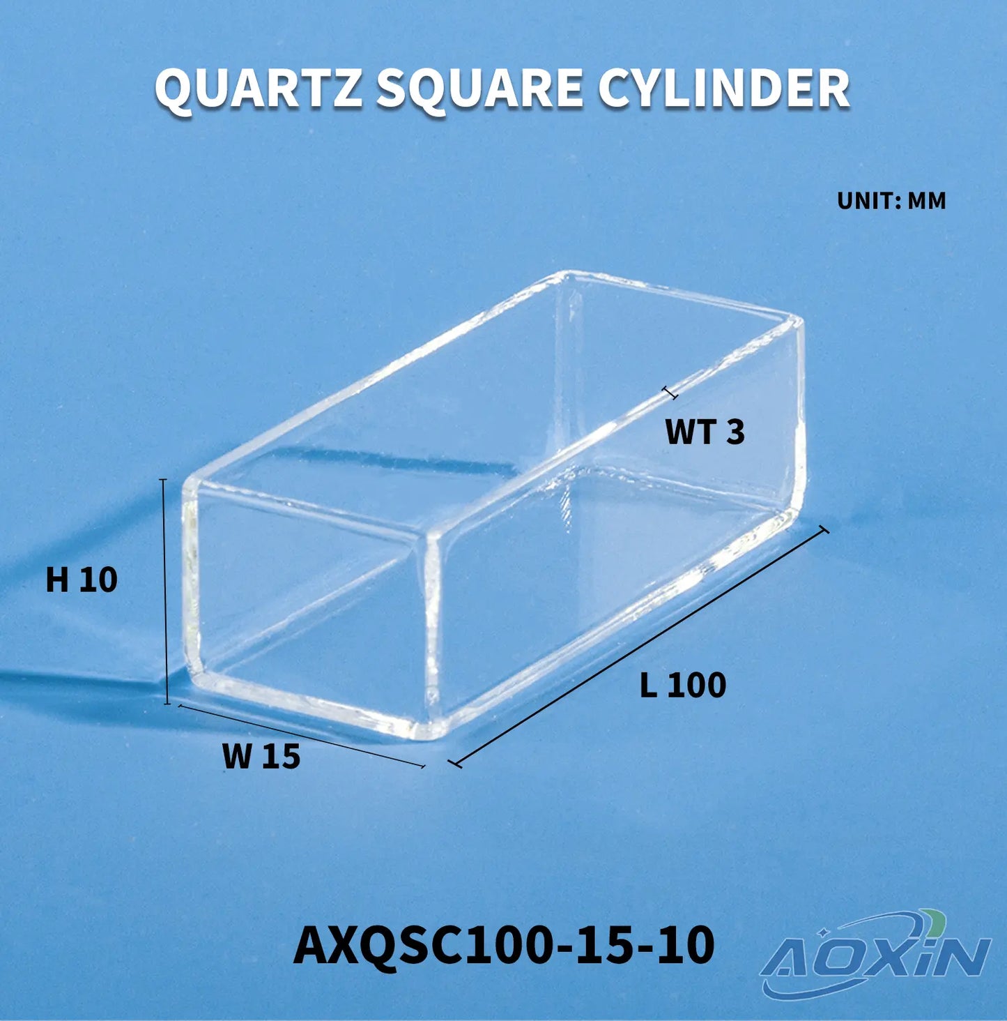 High-Precision Quartz Square Tank for Professional Applications