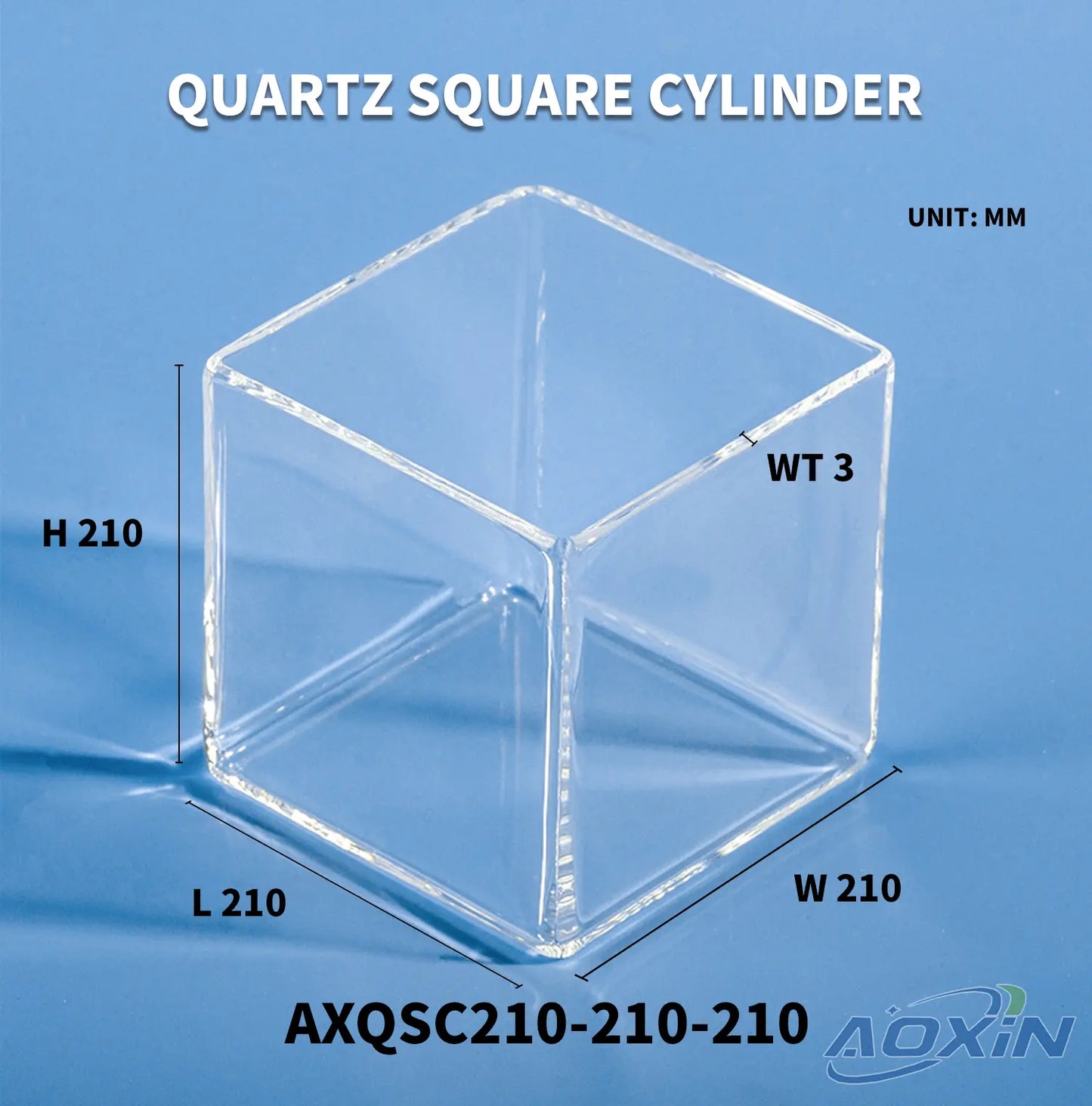 High-Precision Quartz Square Tank for Professional Applications