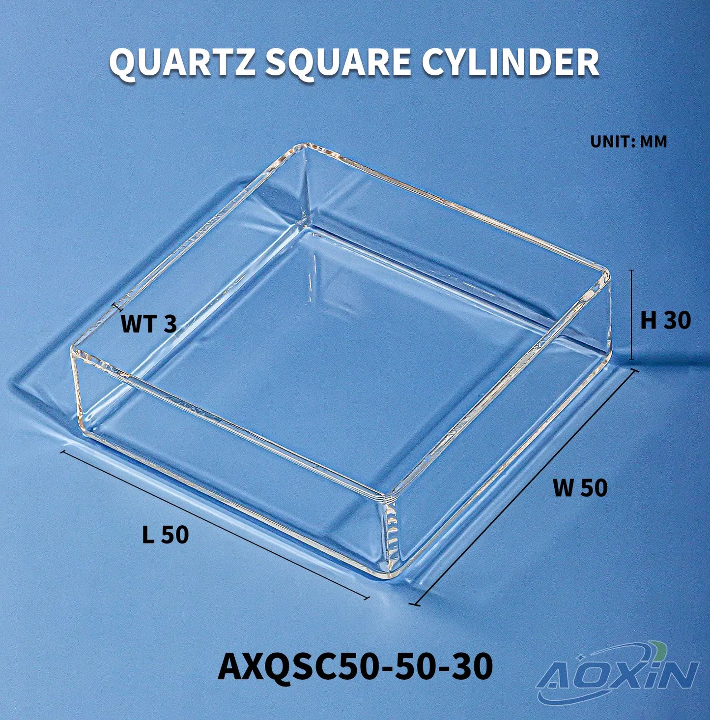 High-Precision Quartz Square Tank for Professional Applications