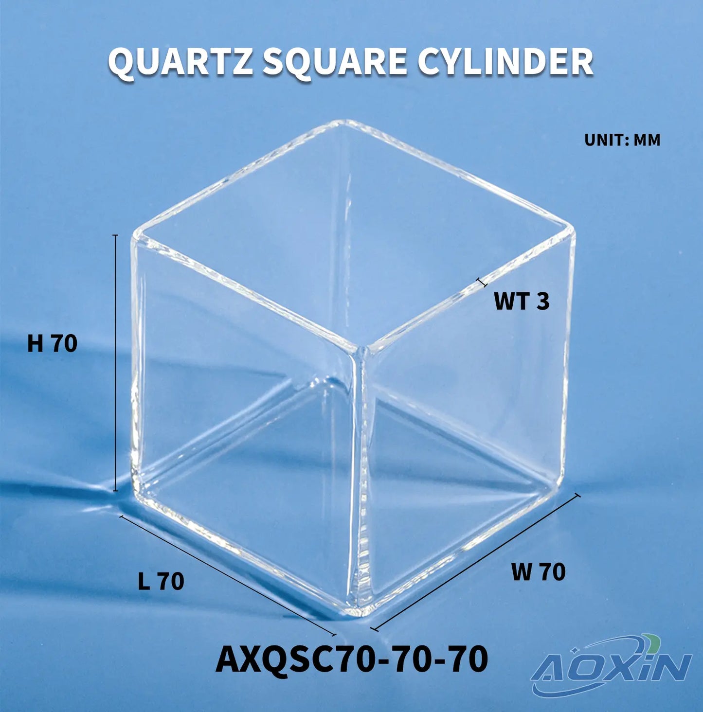 High-Precision Quartz Square Tank for Professional Applications