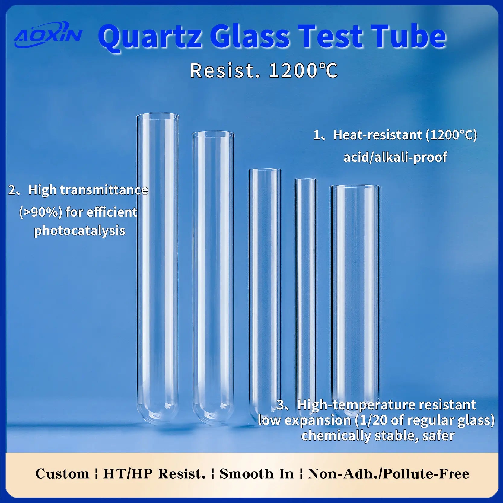 High Purity Quartz Glass Test Tubes – Chemical Resistant Labware ...