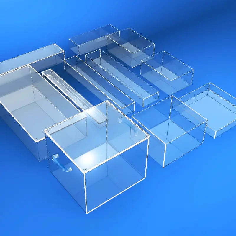 Rectangular Tlc Glass Tank Quartz Glass Square Tanks & Containers , Custom Lab & Industrial ...