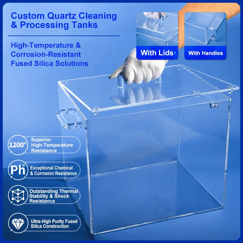 Quarg Tank Quartz Glass Square Tanks & Containers , Custom Lab & Industrial ...
