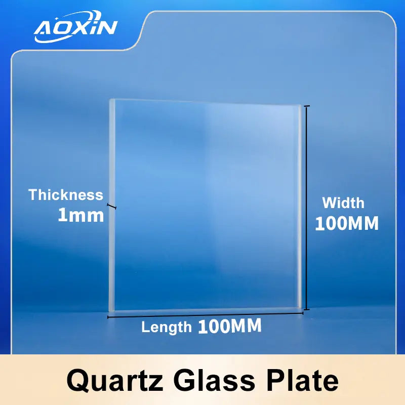 Length 100mm x Width 100mm x Thickness 1mm-quartz glass plate