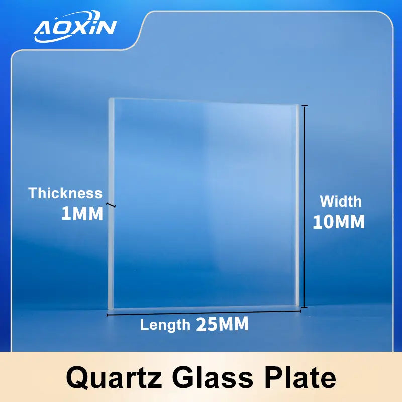 Length 25mm x Width 10mm x Thickness 1mm-quartz glass plate