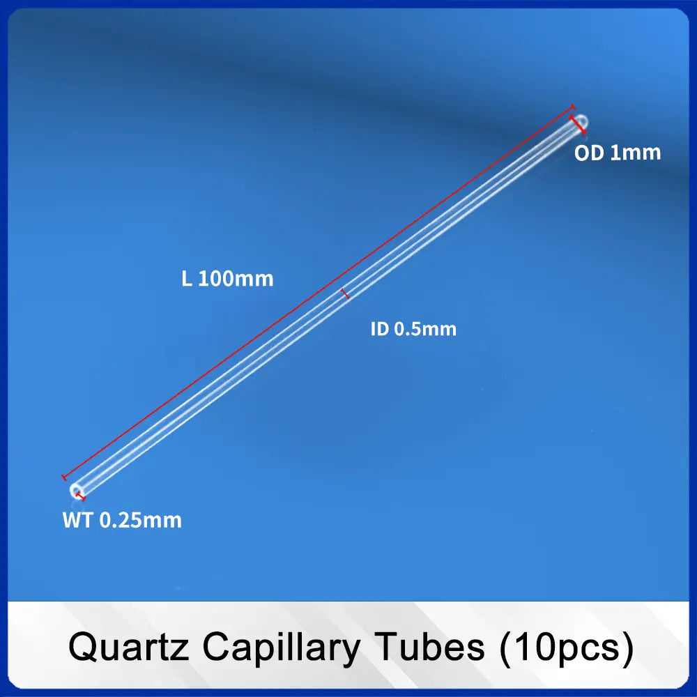 OD 1mm x ID 0.5mm x L 100mm-Quartz Capillary Tubes