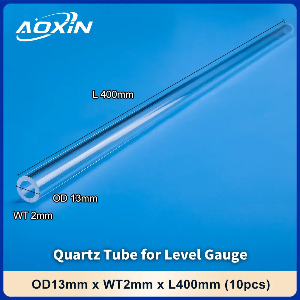OD 13mm x WT 2mm x L 400mm (10pcs) Quartz Tube for Level Gauge