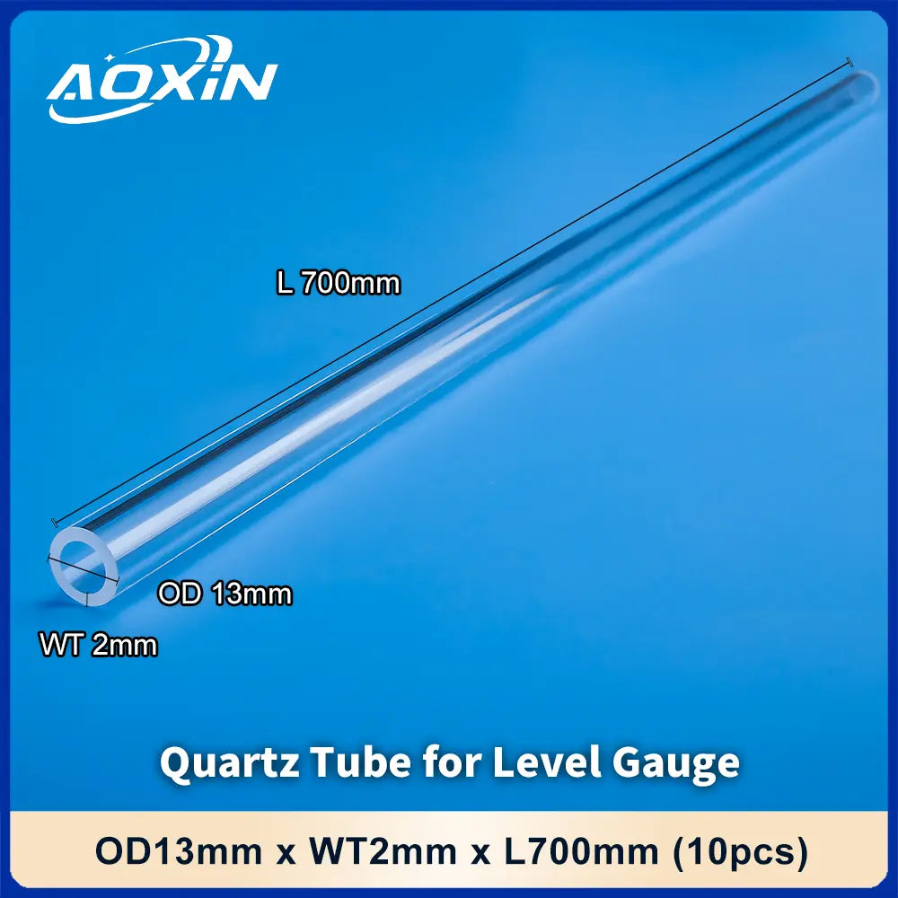 OD 13mm x WT 2mm x L 700mm (10pcs) Quartz Tube for Level Gauge