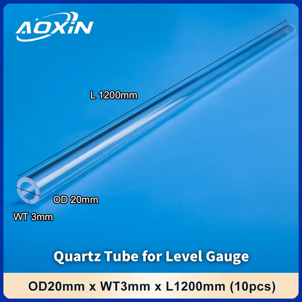 OD 20mm x WT 3mm x L 1200mm (10pcs) Quartz Tube for Level Gauge
