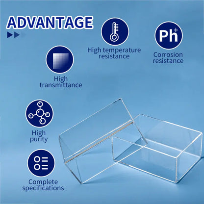 High-Precision Quartz Square Tank for Professional Applications