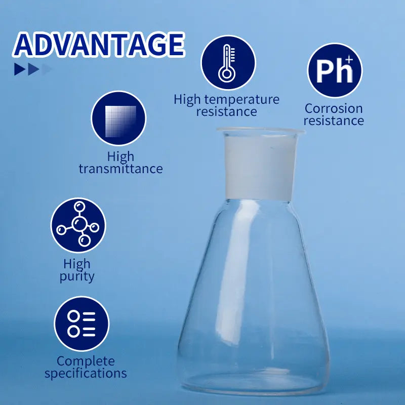 High-Purity Quartz Erlenmeyer Flasks