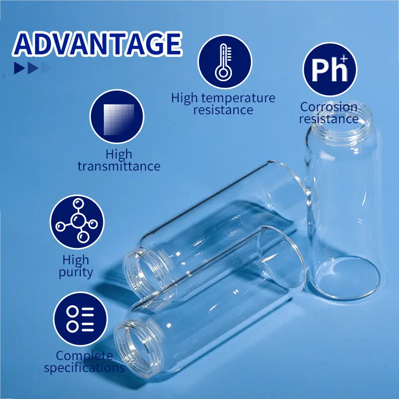 Quartz Thread Testware Quartz Thread Bottles | High Purity Lab & Sample Storage – Aoxin Quartz